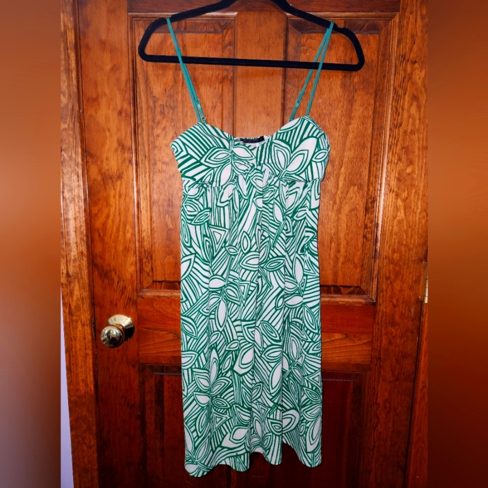 LVLX summer sun dress padded bra top adjustable straps medium
